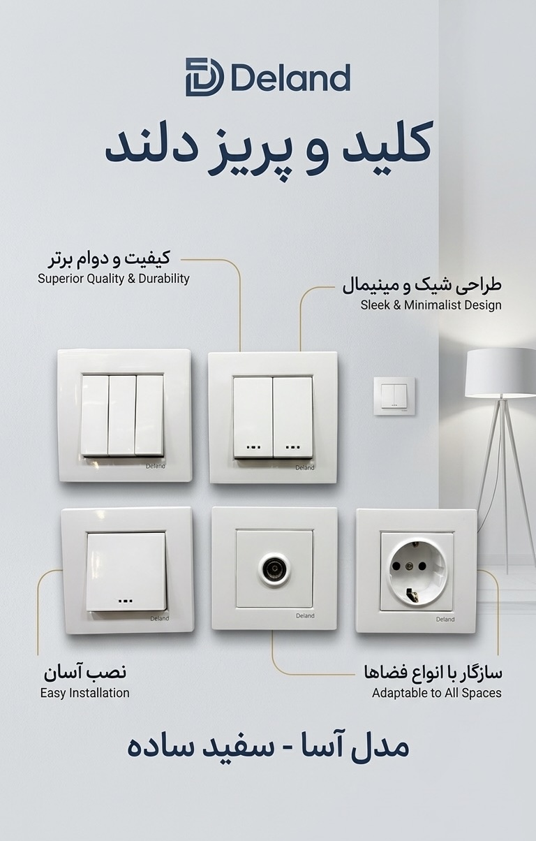 راهنمای کامل کلید و پریز دلند؛ معرفی سری‌ها