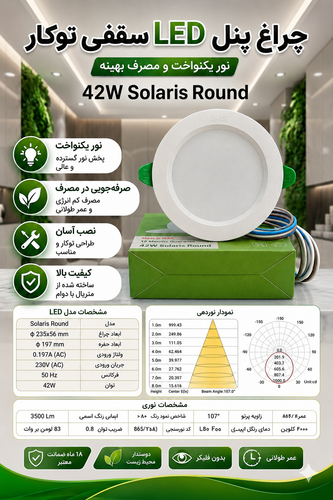 پنل توکار ۴۲وات سولاریس پارس شعاع توس